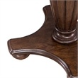 Pemberly Row Round End Table with Reeded Pedestal and Bun Feet in Brown