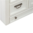 Pemberly Row Pet Feeder Cabinet with Feeding Tray and Storage in White