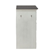 Pemberly Row Pet Feeder Cabinet with Feeding Tray and Storage in White