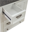 Pemberly Row Pet Feeder Cabinet with Feeding Tray and Storage in White