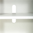 Pemberly Row 72 Inch Entertainment TV Stand with Glass Doors in White