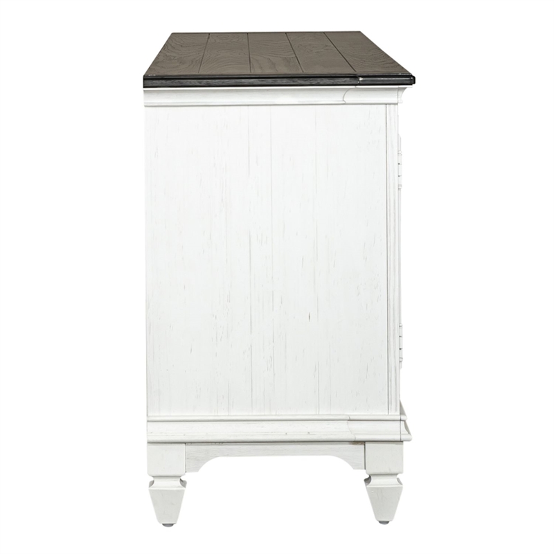 Pemberly Row 72 Inch Entertainment TV Stand with Glass Doors in White