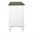 Pemberly Row 72 Inch Entertainment TV Stand with Glass Doors in White