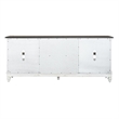Pemberly Row 72 Inch Entertainment TV Stand with Glass Doors in White