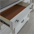 Pemberly Row King Panel Bed with Dresser and Mirror in White