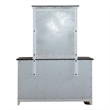 Pemberly Row 6 Drawer Bedroom Dresser and Mirror with Felt Lining in White