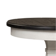 Pemberly Row Chairside Table with Pedestal Base and Shelf in White