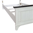Pemberly Row Twin Panel Bed Frame in Wire-Brushed White and Charcoal