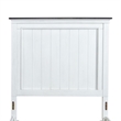 Pemberly Row Twin Panel Bed Frame in Wire-Brushed White and Charcoal