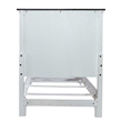 Pemberly Row Twin Panel Bed Frame in Wire-Brushed White and Charcoal