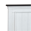 Pemberly Row Twin Panel Bed Frame in Wire-Brushed White and Charcoal