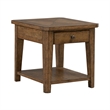 Pemberly Row 3 Piece Octagonal Cocktail and End Table Set in Brown