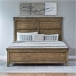Pemberly Row Queen Panel Bed with Dresser Mirror and Chest in Brown