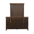Pemberly Row Queen Panel Bed with Dresser Mirror and Chest in Brown