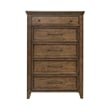 Pemberly Row Queen Panel Bed with Dresser Mirror and Chest in Brown