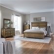 Pemberly Row Queen Panel Bed with Dresser Mirror and Chest in Brown