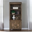 Pemberly Row Bunching Bookcase with Hexagonal Overlay Doors in Brown