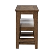 Pemberly Row 4 Piece Console Table Set with Upholstered Stools in Brown