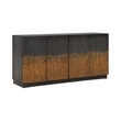 Pemberly Row 4 Door Accent Cabinet with Reeded Pattern Doors in Brown
