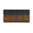 Pemberly Row 4 Door Accent Cabinet with Reeded Pattern Doors in Brown