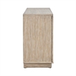 Pemberly Row 4 Door Accent Cabinet with River Texture Pattern in Gravel Gray