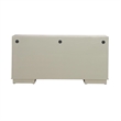 Pemberly Row 4 Door Accent Cabinet with River Texture Pattern in Gravel Gray