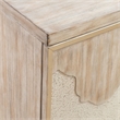 Pemberly Row 4 Door Accent Cabinet with River Texture Pattern in Gravel Gray