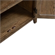 Pemberly Row 2 Door Bedside Chest with Built In Charging Station in Brown