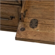 Pemberly Row Jr Executive Desk with Locking File Drawers in Amber Brown