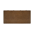 Pemberly Row Jr Executive Desk with Locking File Drawers in Amber Brown