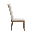 Pemberly Row Upholstered Side Chairs with Angled Wood Back Set of 2 in Brown