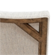Pemberly Row Upholstered Side Chairs with Angled Wood Back Set of 2 in Brown