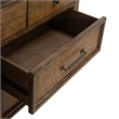 Pemberly Row 7 Drawer Bedroom Dresser with Felt and Cedar Drawers in Brown