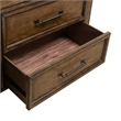 Pemberly Row 7 Drawer Bedroom Dresser with Felt and Cedar Drawers in Brown