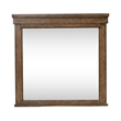 Pemberly Row 7 Drawer Bedroom Dresser and Mirror with Felt Drawers in Brown