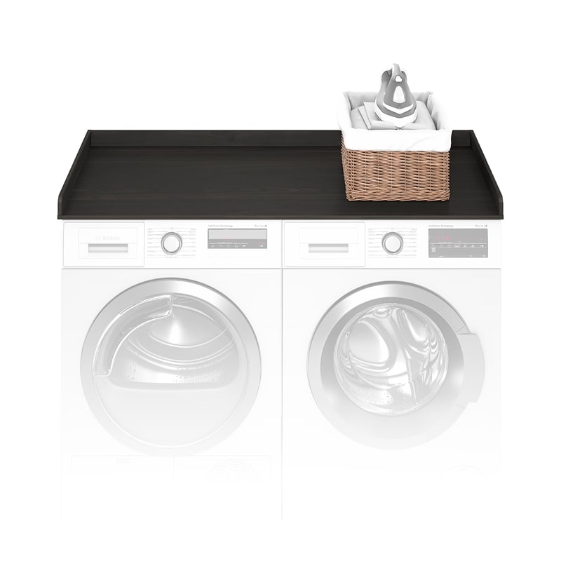 Pemberly Row Washer Dryer Countertop Edge Rails Anti Slip Pads in Espresso
