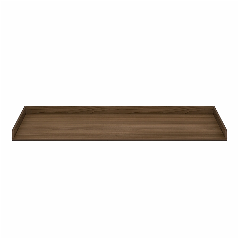 Pemberly Row 27.5 D x 54 W Washer Dryer Countertop Edge Rails in Modern Walnut