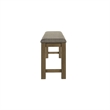 Pemberly Row Upholstered Counter Bench with Block Legs in Brown