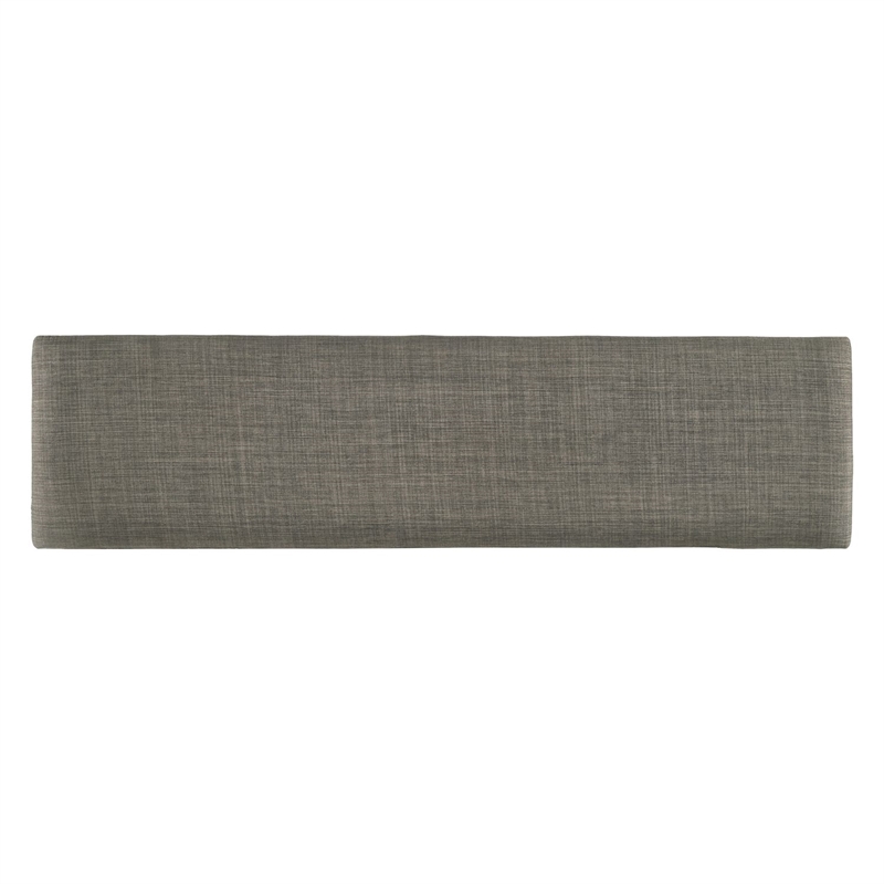 Pemberly Row Upholstered Counter Bench with Block Legs in Brown