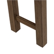 Pemberly Row Upholstered Counter Bench with Block Legs in Brown