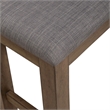 Pemberly Row Upholstered Counter Bench with Block Legs in Brown