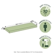Pemberly Row 12 x 35 2-in Thick Invisible Brackets Floating Shelf in Americano