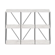 Pemberly Row 3 x 2 Flat Base Shelf Display Rack in Marble White