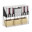 Pemberly Row 3 x 2 Flat Base Shelf Display Rack in Marble White