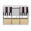 Pemberly Row 3 x 2 Flat Base Shelf Display Rack in Marble White