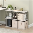 Pemberly Row 3 x 2 Flat Base Shelf Display Rack in Marble White