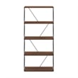 Pemberly Row 5-Tier Flat Base Shelf Display Rack Wide in Columbia Walnut
