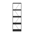 Pemberly Row 5-Tier Flat Base Shelf Display Rack Narrow in Americano
