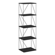 Pemberly Row 5-Tier Flat Base Shelf Display Rack Narrow in Americano