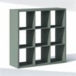 Pemberly Row 9-Cube Closet Organizer Open Shelf Extra Thick Frame in Sage Green
